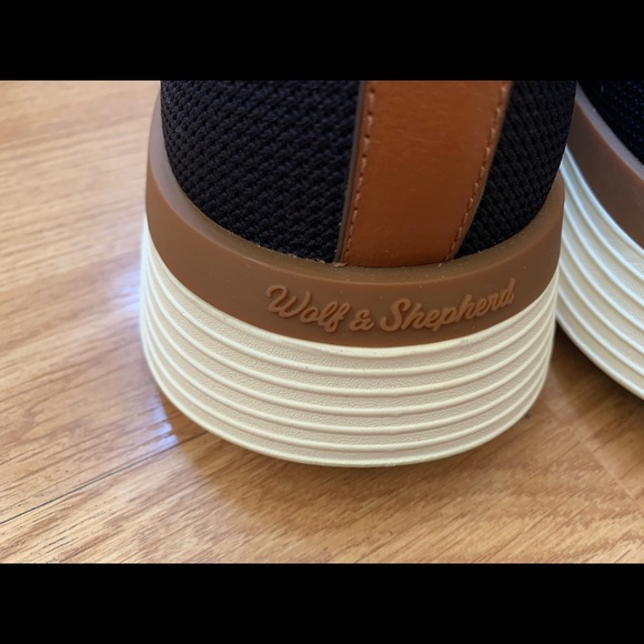 Wolf & Shepherd Swiftknit Derby Navy Sneakers 13 Worn Once Impeccable $189 - Picture 8 of 12